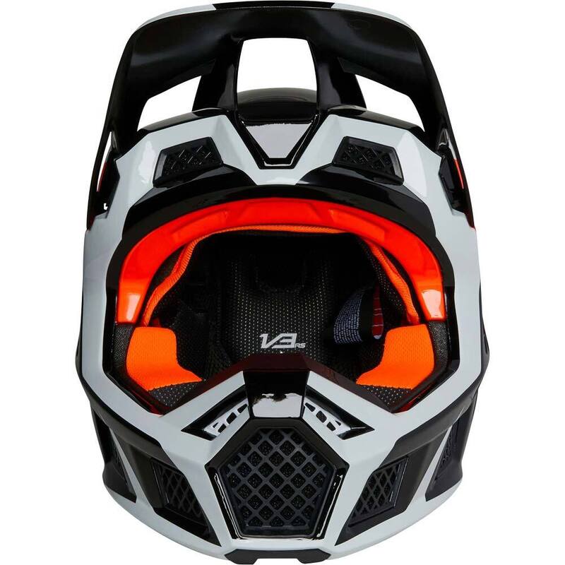 Orange and black fox 2024 helmet