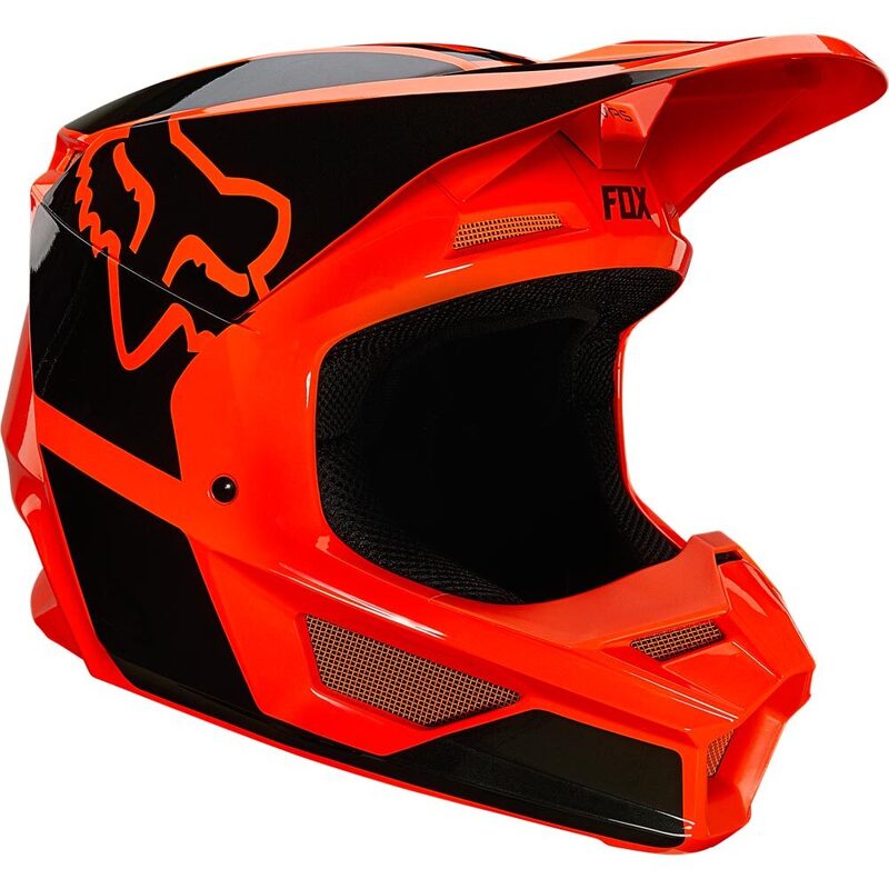 orange fox motocross helmet