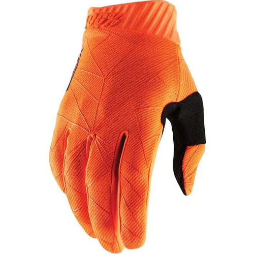 100% Percent Ridefit Fluro Orange/Black Gloves